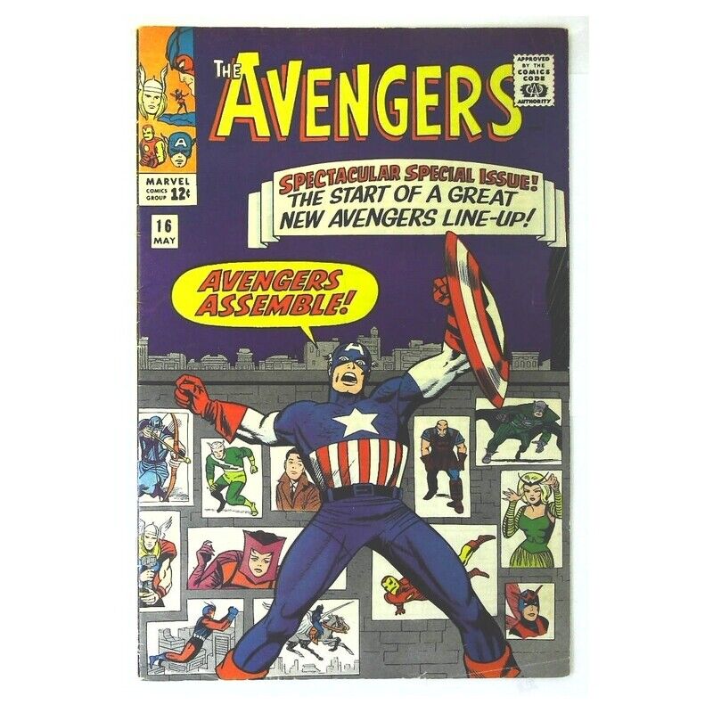 Avengers #16  - 1963 series Marvel comics Fine minus / Free USA Shipping [p%