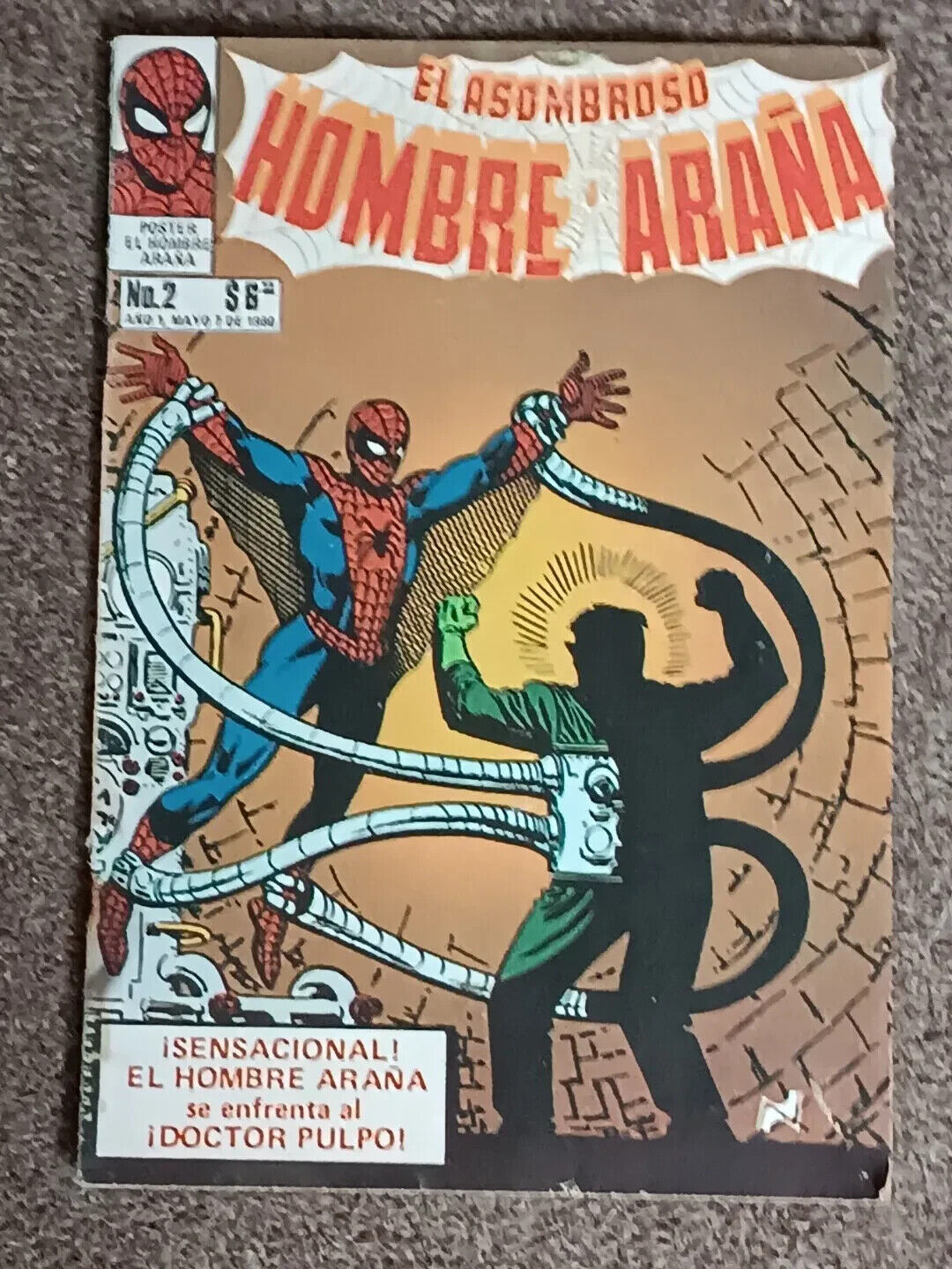 Cómic El Hombre Araña #2(Amazing Spiderman) Novedades Editores 1980