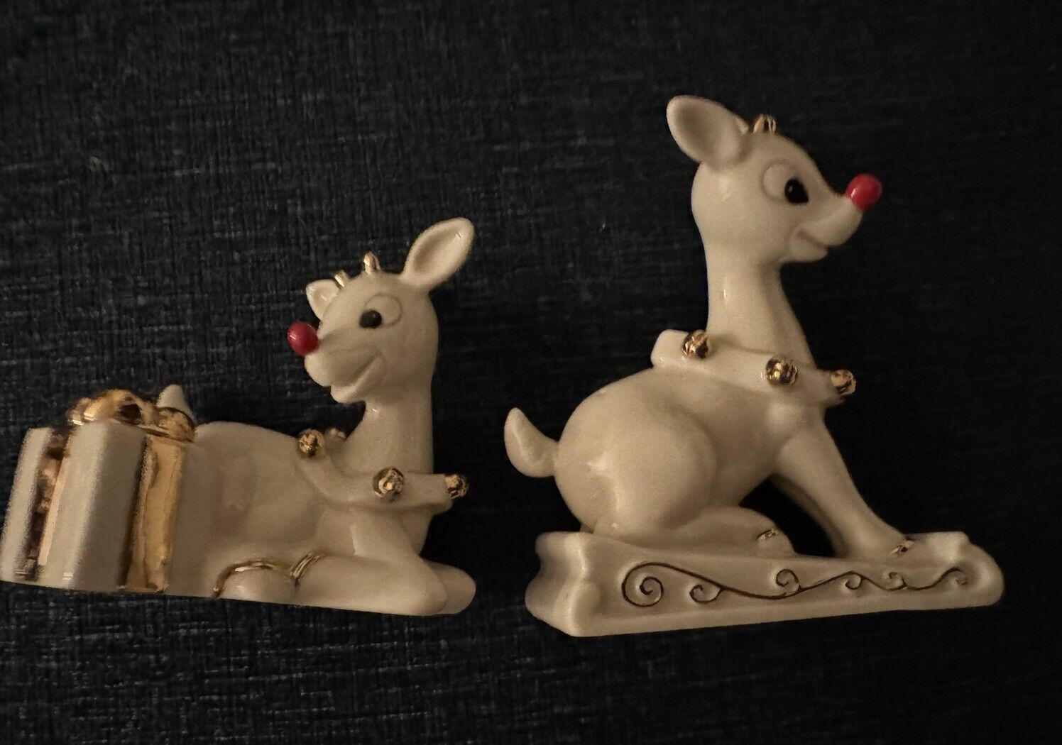 LENOX RUDOLPH the RED NOSED REINDEER SALT and PEPPER set --- NEW Never Used