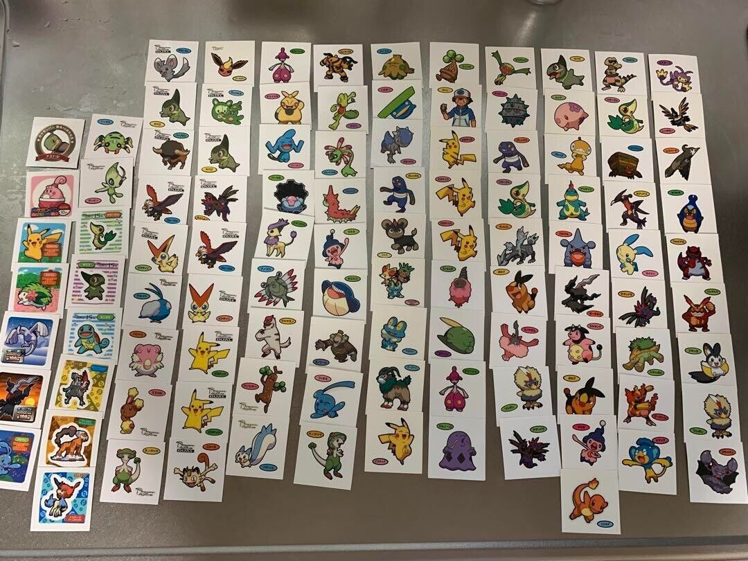 Pokemon Seal Sticker vintage Goods Lot Amada Deco Character Rare 106 pieces