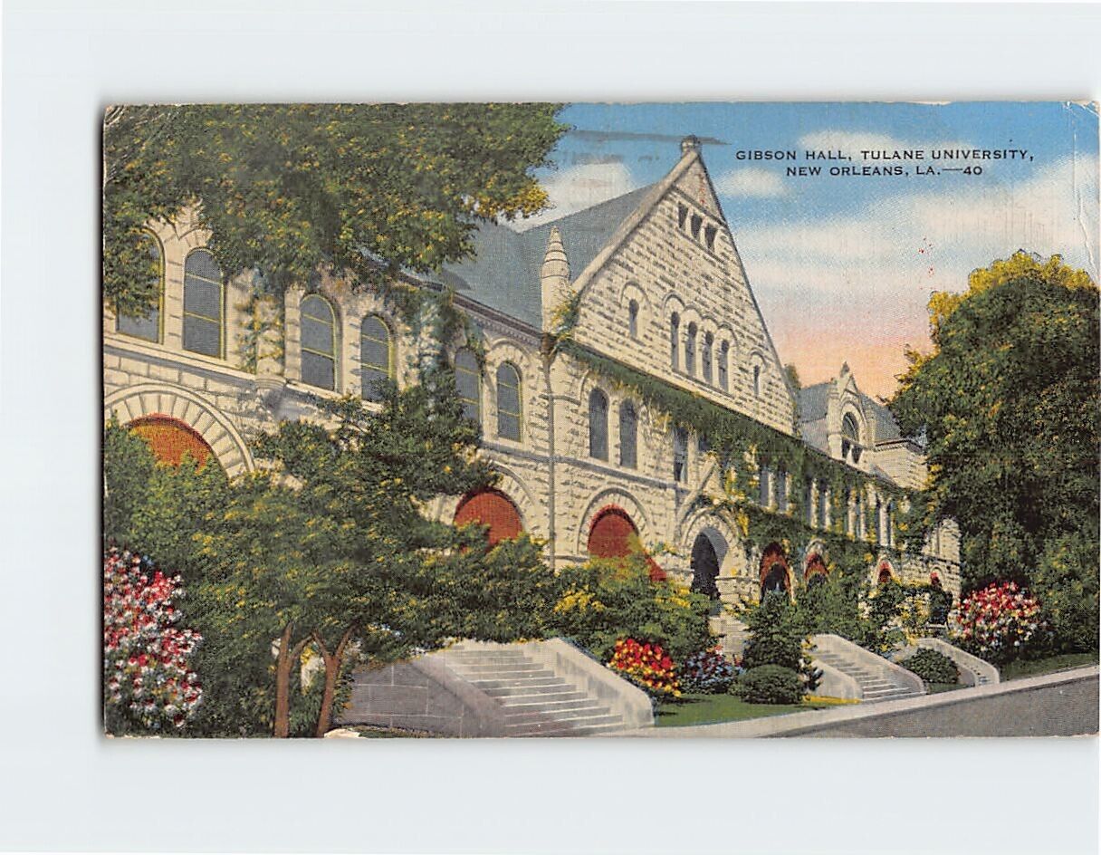 Postcard Gibson Halle Tulane University New Orleans Louisiana USA