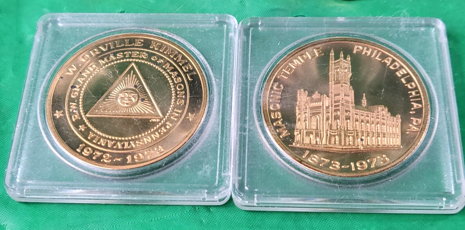 Masonic Temple Philadelphia PA 1873-1973 Coin Medal W. Orville Kimmel Freemason 