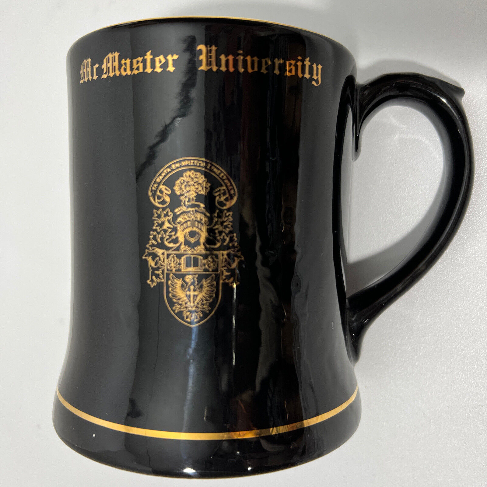 Mr Master University Wade Ireland Mug Barware Black Gold Porcelain 5\