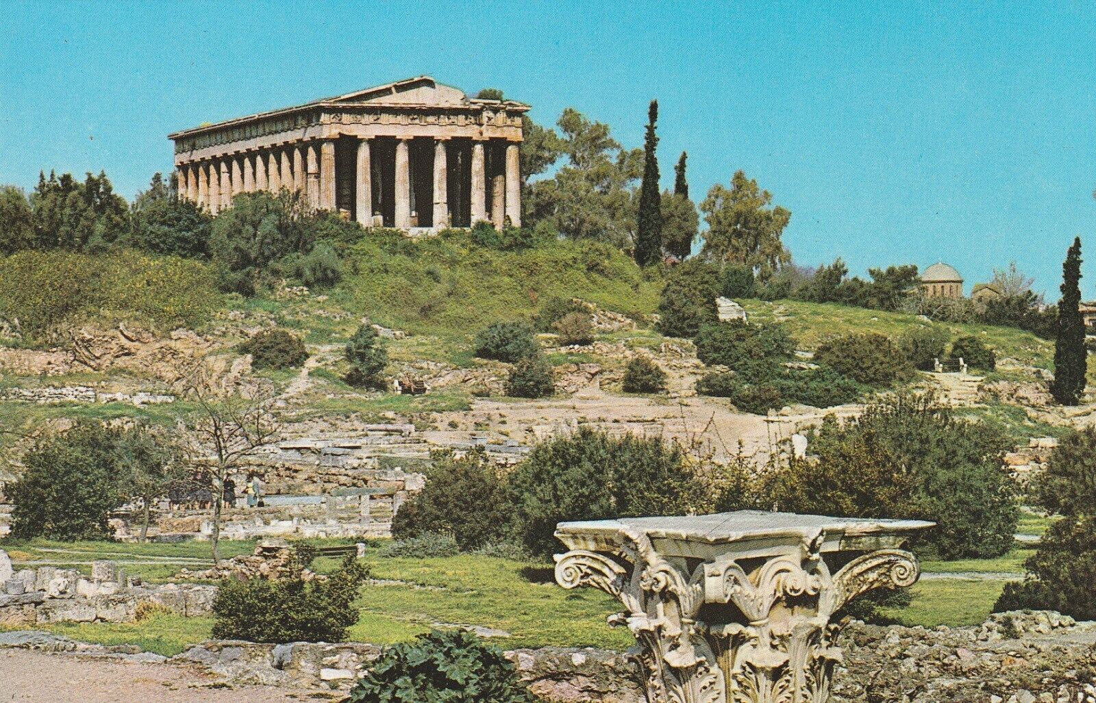 Vintage Postcard Greece Temple Monument Landmark Photograph Unposted