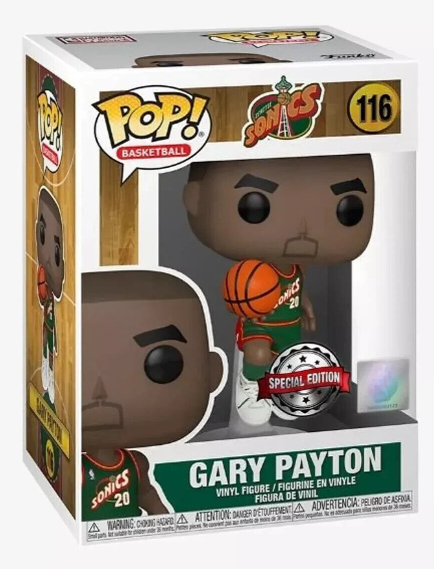 Funko Pop NBA Legends Super Sonics Gary Payton w/ Protector SPECIAL EDITION