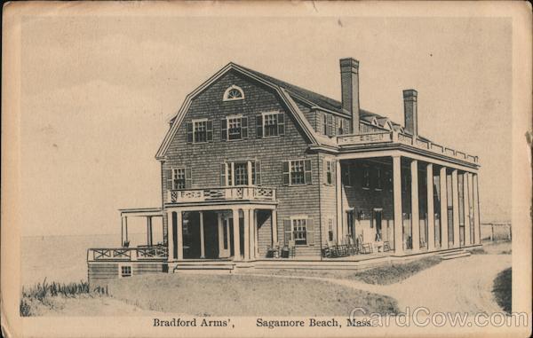 1924 Sagamore Beach,MA Bradford Arms\' Barnstable County Massachusetts Postcard