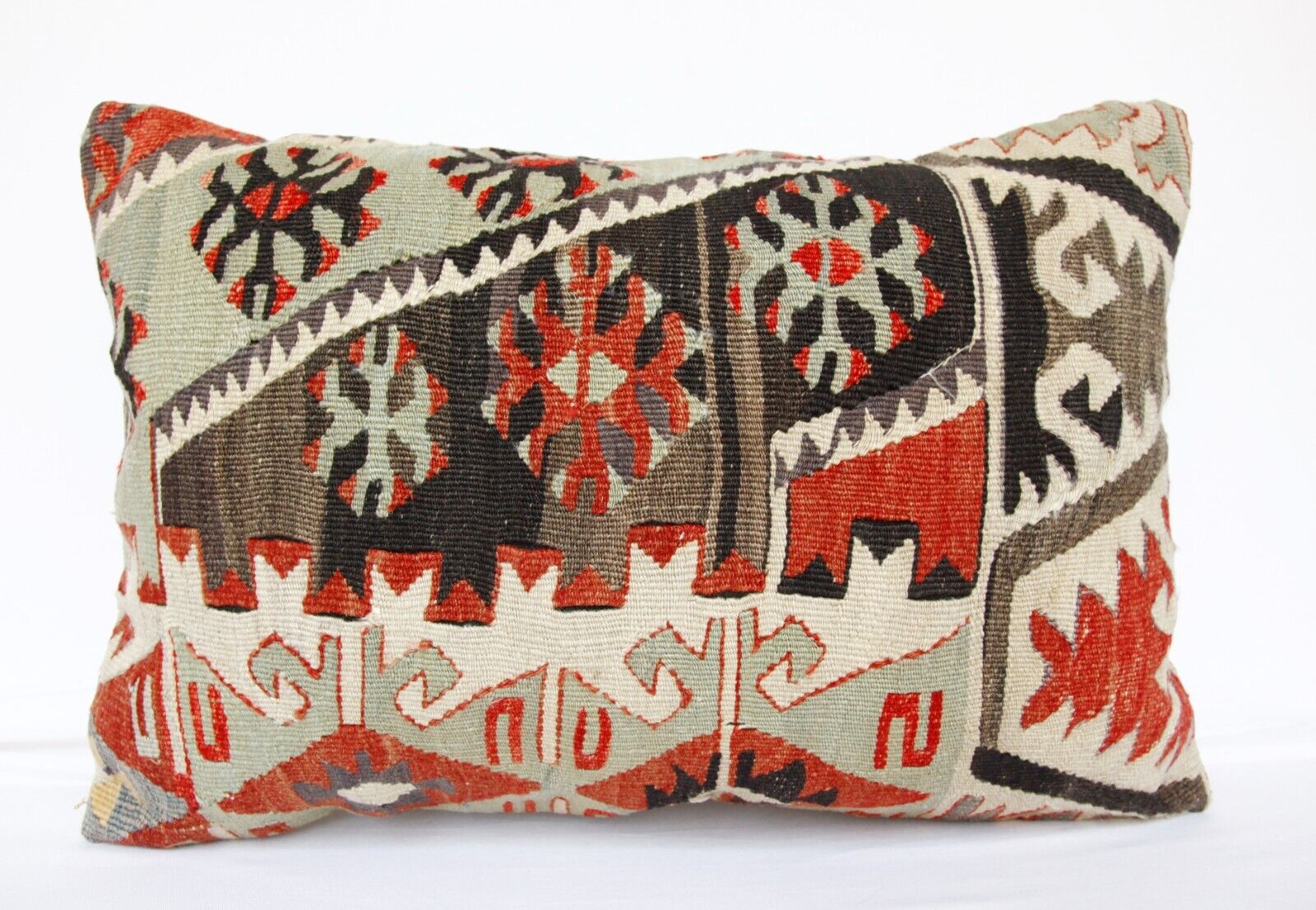 16x24 pillow,Bohemian pillow,Kilim pillow,vintage lumbar cushion case,woolpillow