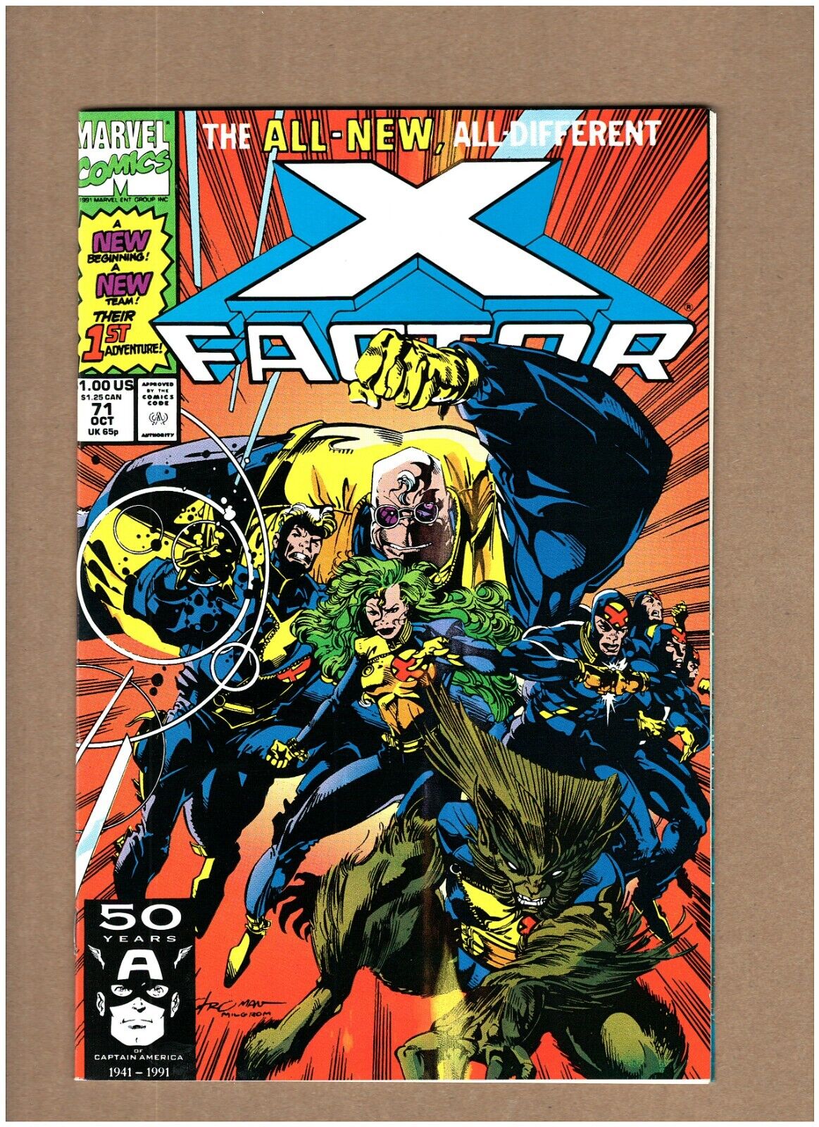 X-Factor #71 Marvel Comics 1991 New Team Multiple Man Havok Polaris NM- 9.2