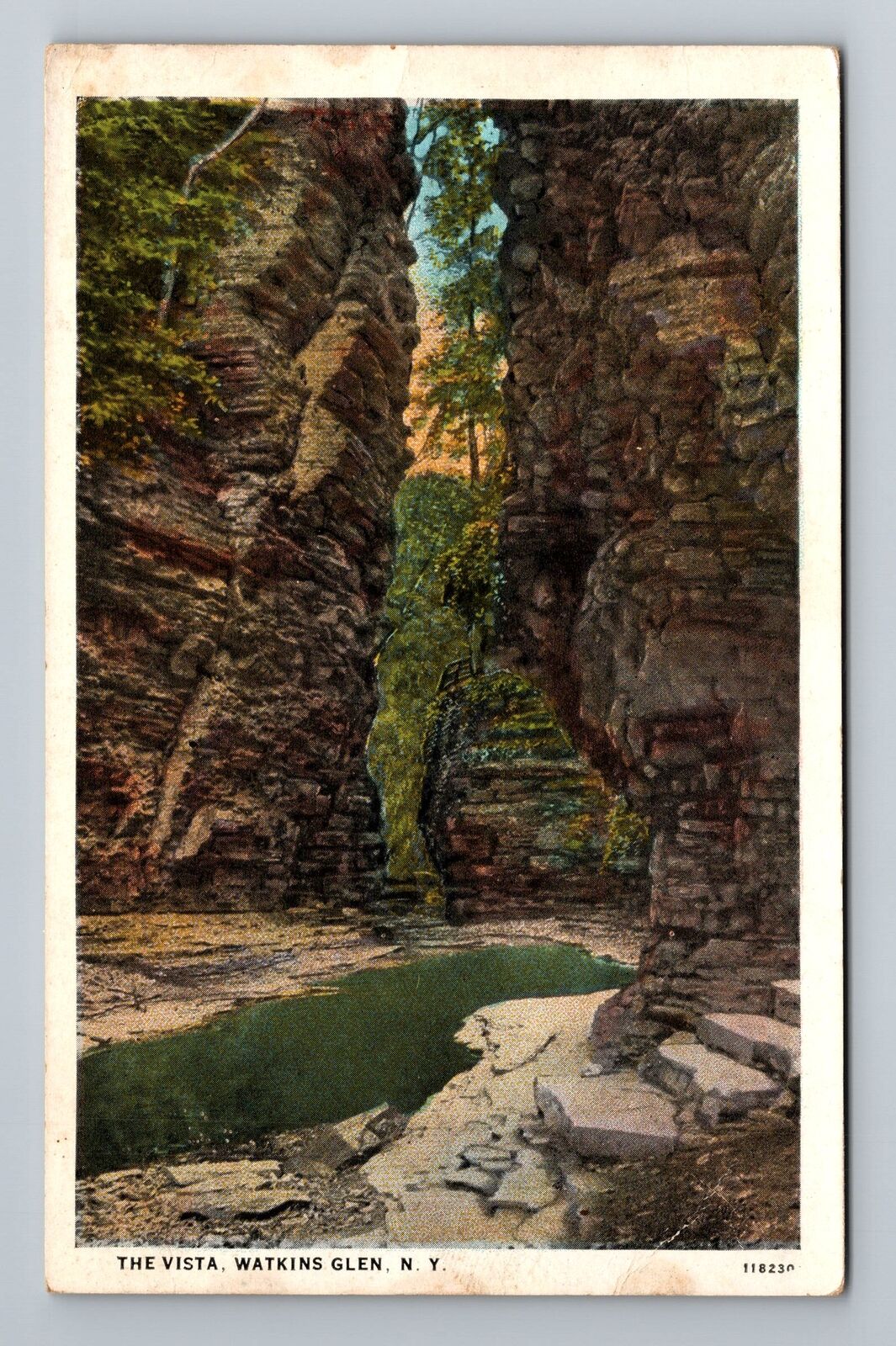 Watkins Glen NY-New York, The Vista, Scenic, Vintage Postcard