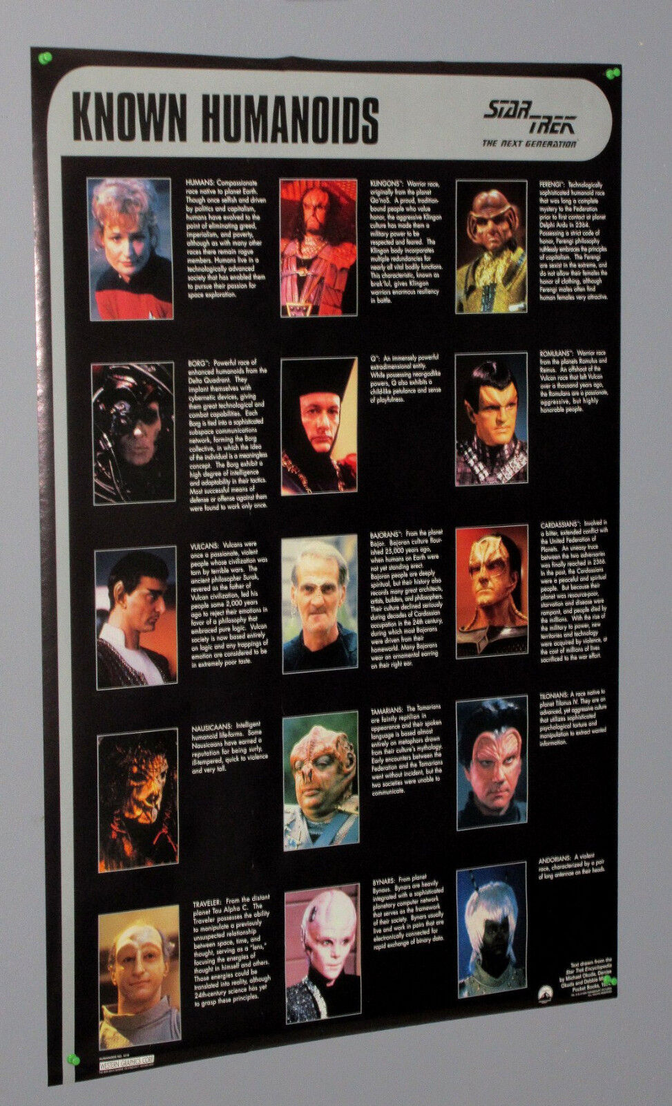 1995 Star Trek The Next Generation TNG 35 by 23 inch Humanoids tv series poster