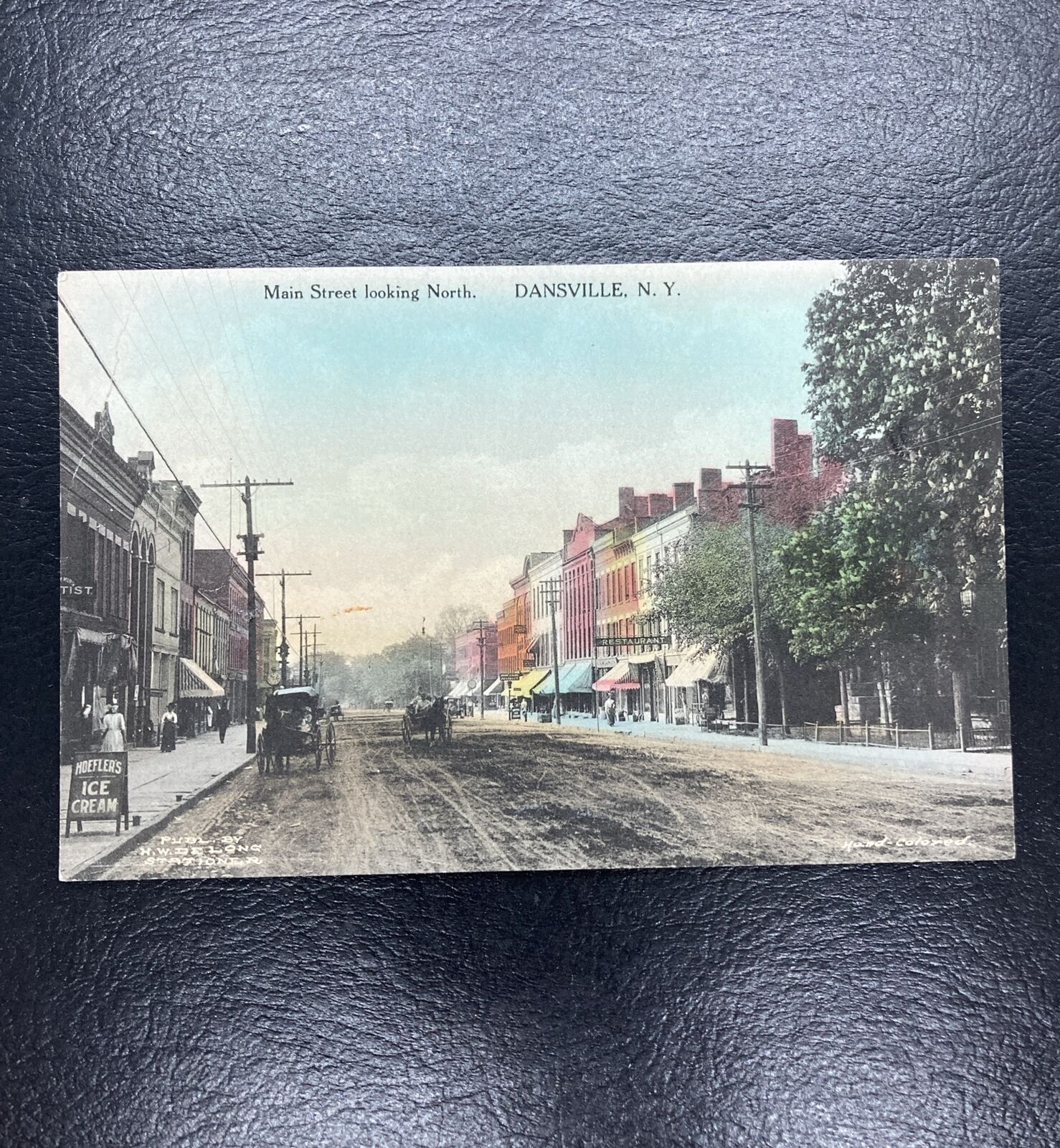 c1920's Main Street Looking North Dansville New York NY Unposted Postcard