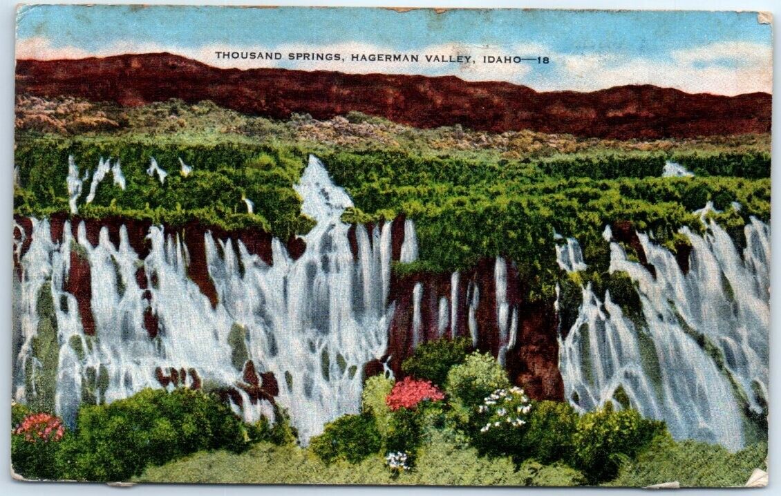 Postcard Thousand Springs Hagerman Valley Idaho USA North America