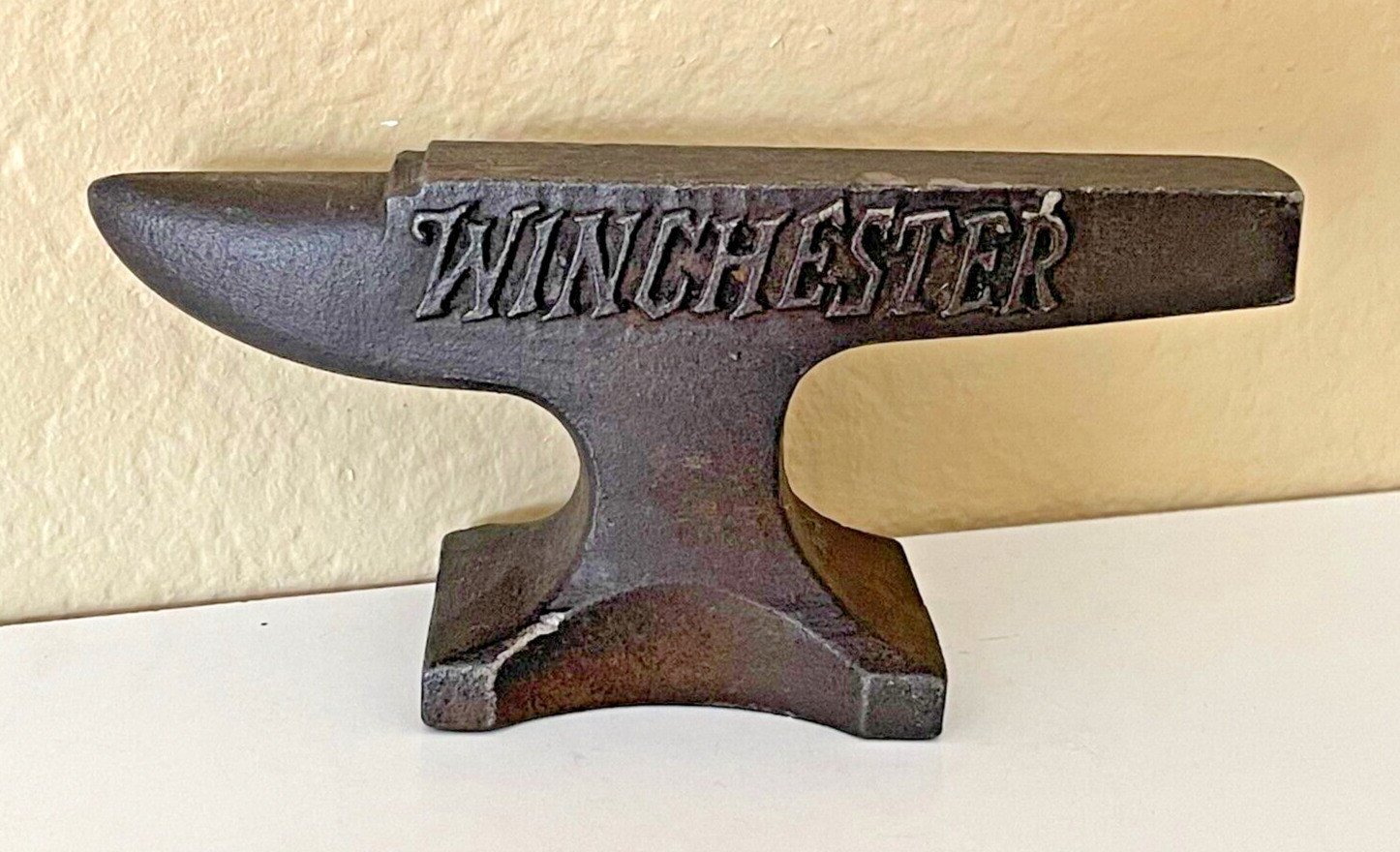 Winchester Rifles Small Cast Iron Anvil  Gunsmith,Paperweight, Jeweler, Man Cave