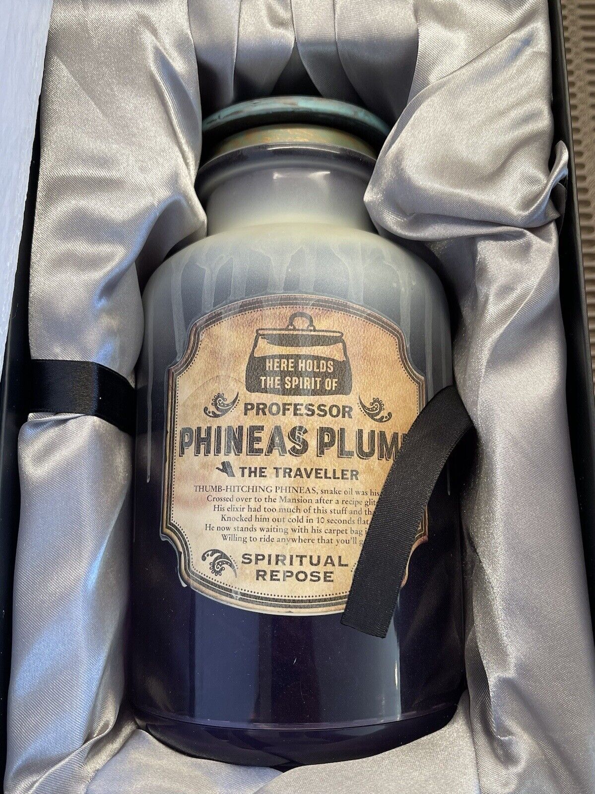 Disney Haunted Mansion Host a Ghost Spirit Jar Prof. Phineas Plum-The Traveler