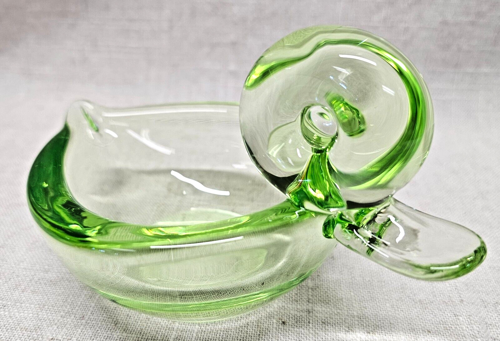 *RARE* Murano Uranium/Vaseline Glass Duck Bowl BIN01 DS36
