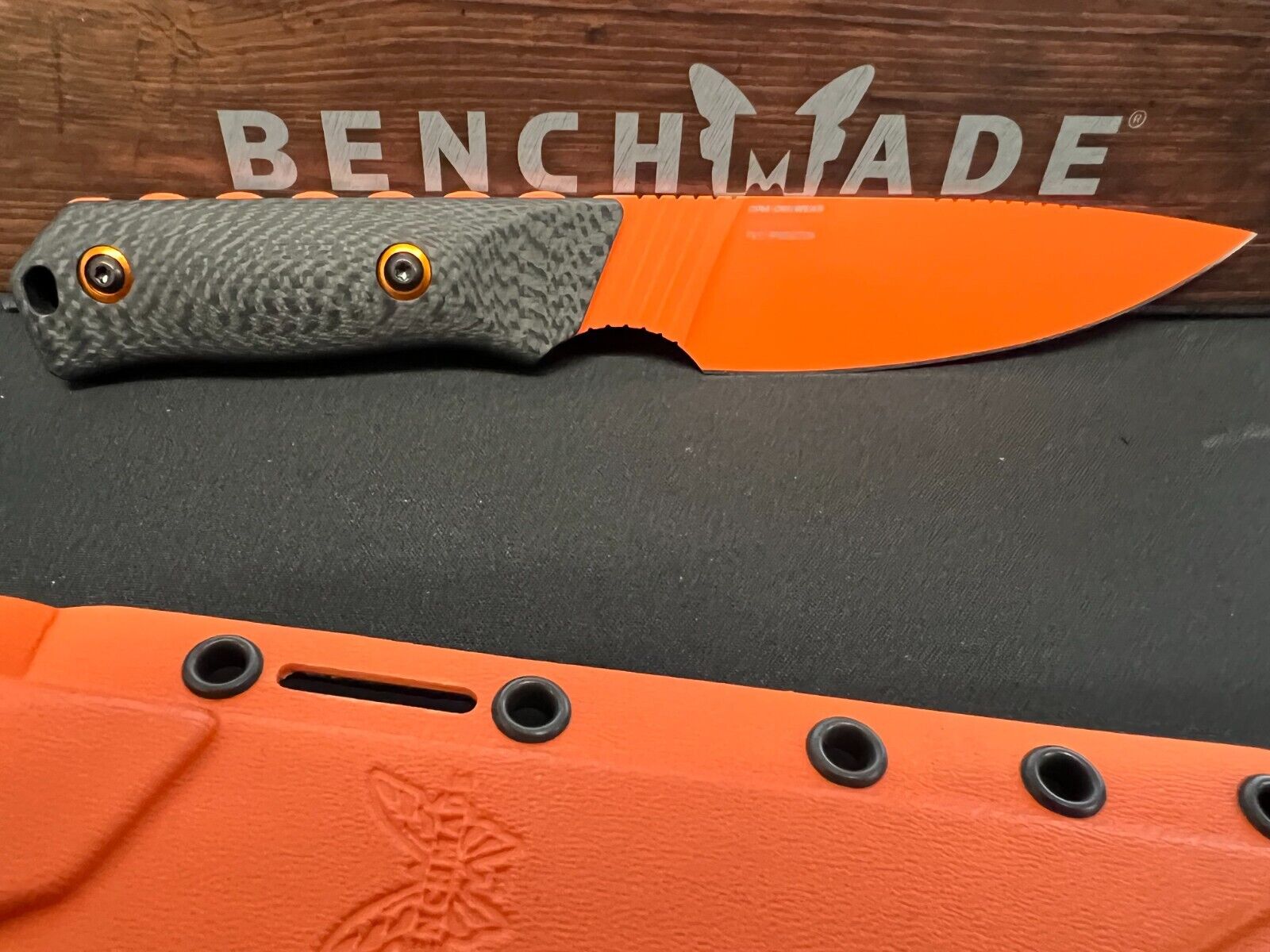 Benchmade 15600OR Raghorn Hunter Knife Carbon Fiber CPM Cru-Wear 1st Production