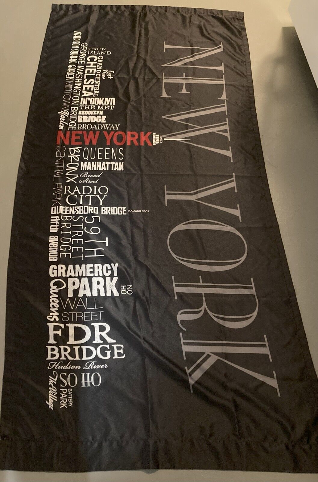 HUGE New York NY Banner Flag Pennant LARGE ALL CITIES RARE 80 X 40
