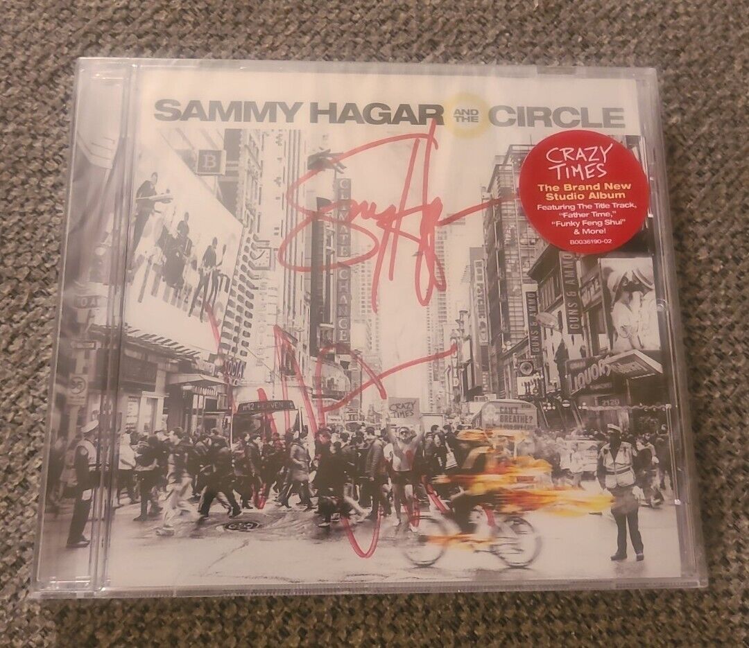 SAMMY HAGAR+MICHAEL ANTHONY SIGNED CD CRAZY TIMES SEALED VAN HALEN CIRCLE WOW B