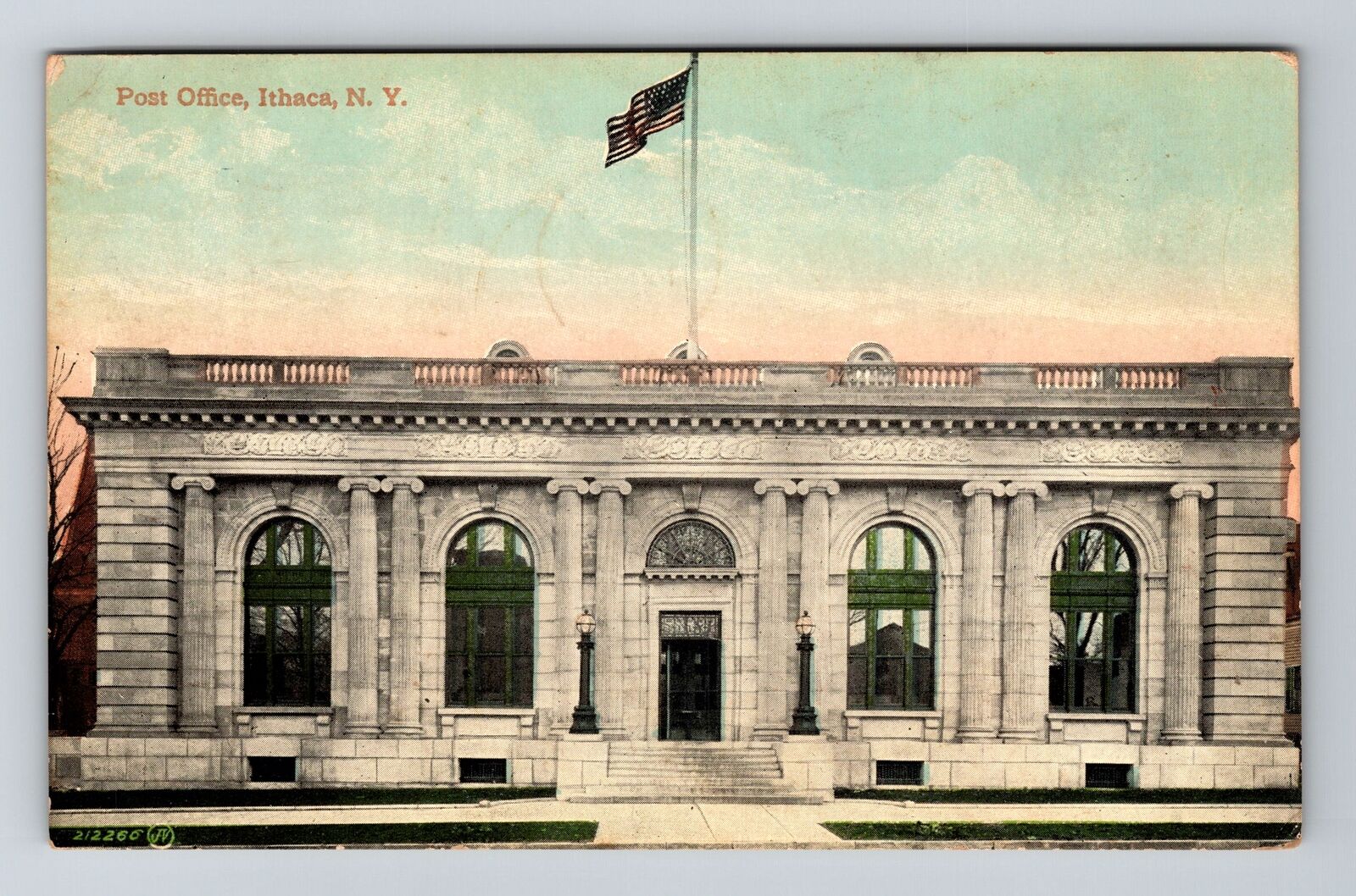 Ithaca NY-New York, United States Post Office, Antique Vintage c1910 Postcard