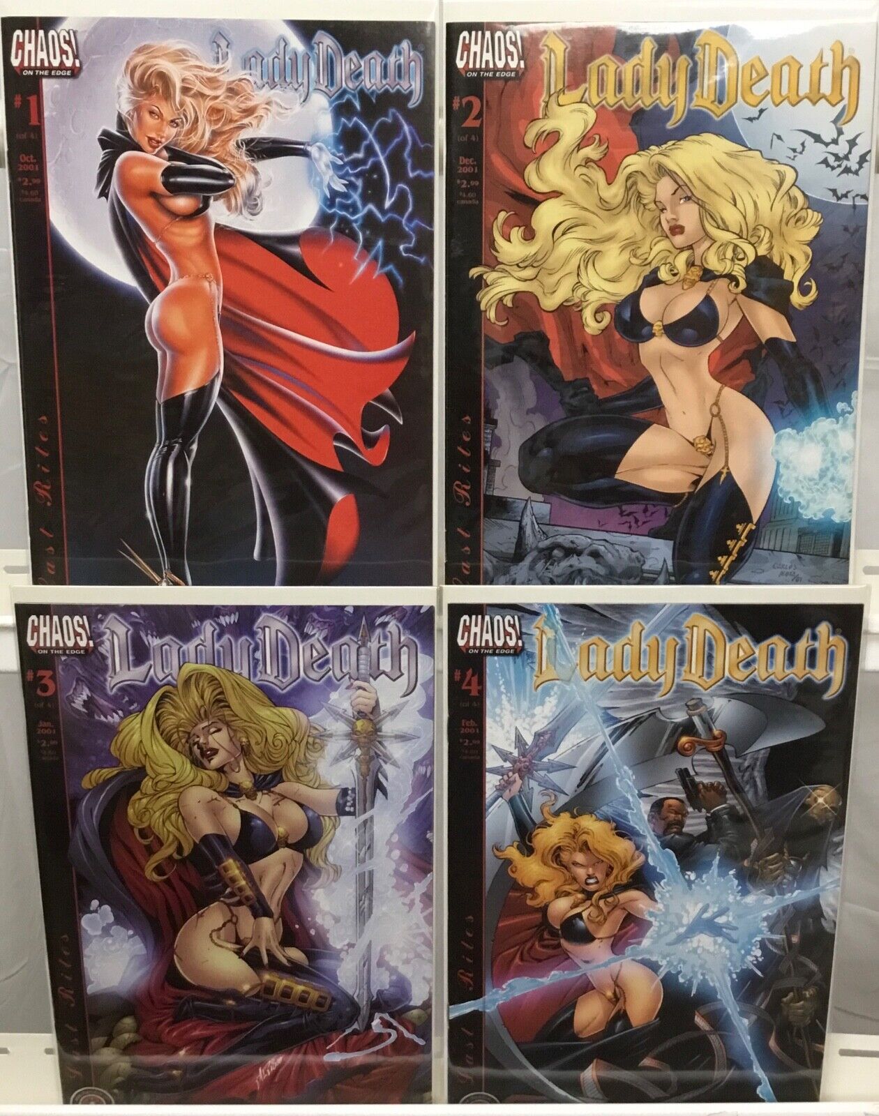 Chaos Comics Lady Death #1-4 Complete Set VF/NM 2001