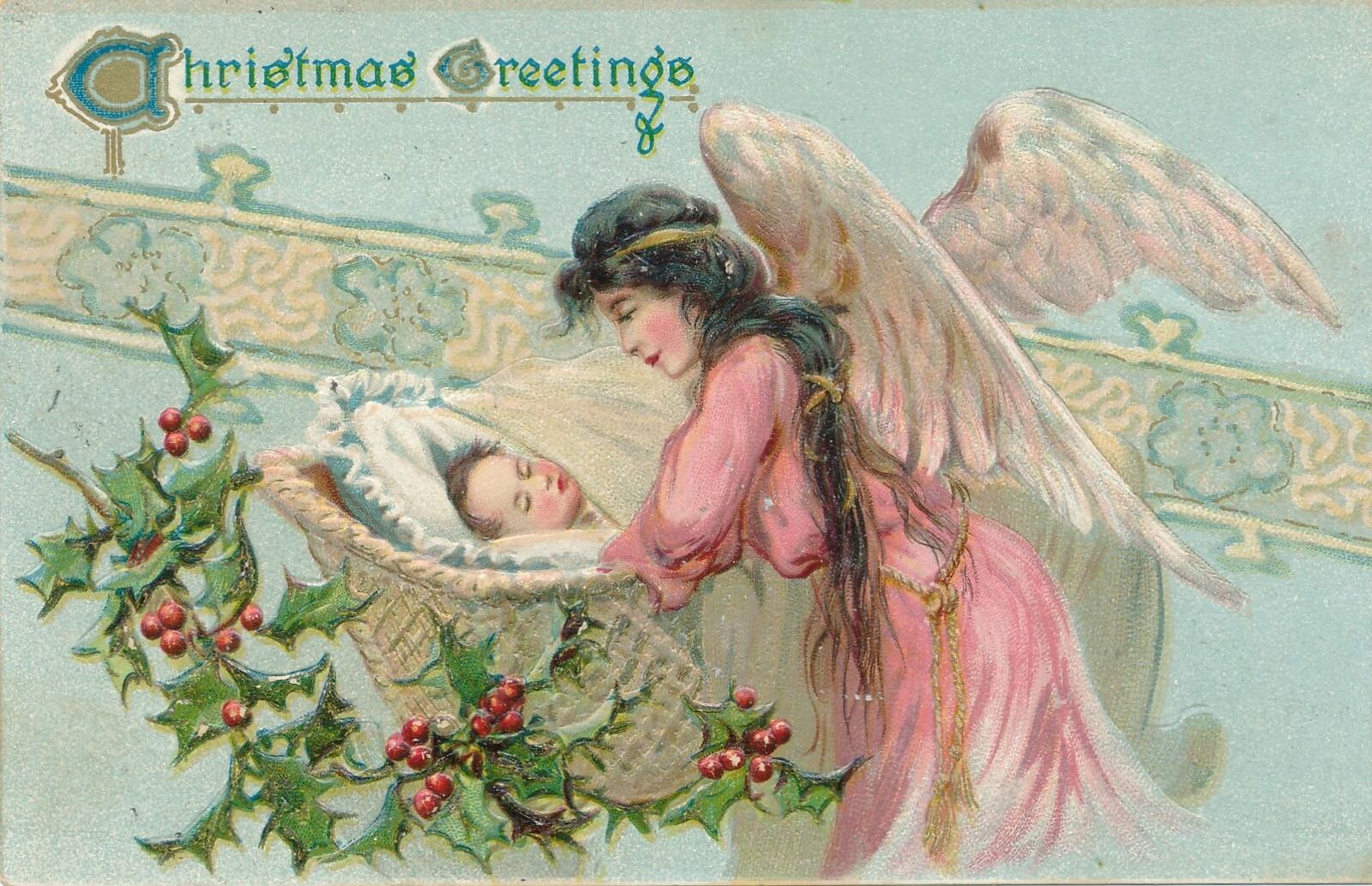 CHRISTMAS - Angel and Child - 1911