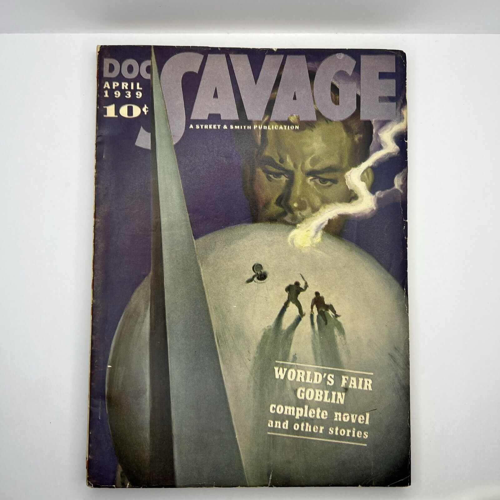 Doc Savage 1939 April. World's Fair Goblin Pulp VG condition VERY GOOD