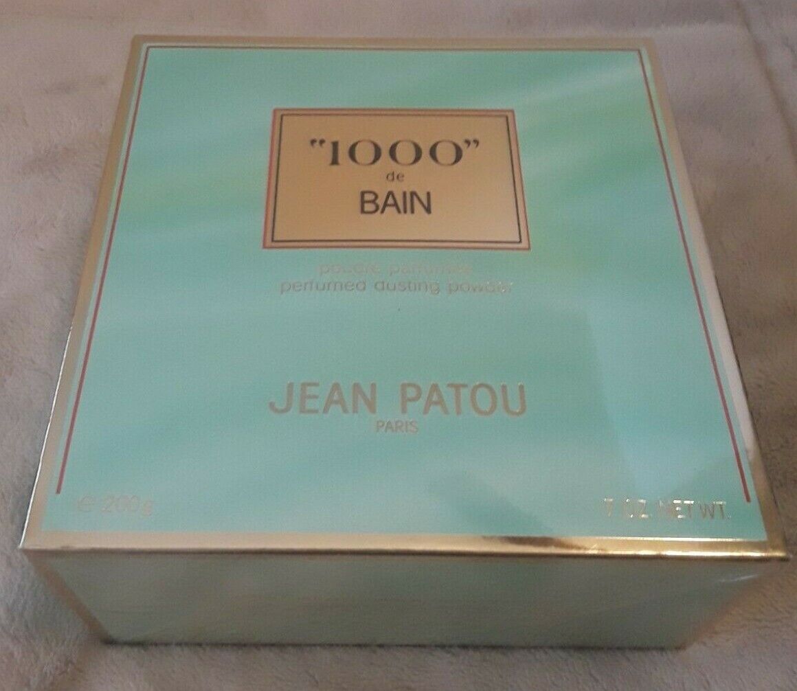 Vintage Jean Patou 1000 de Bain fragrance perfumed dusting powder 7 oz ~ NEW