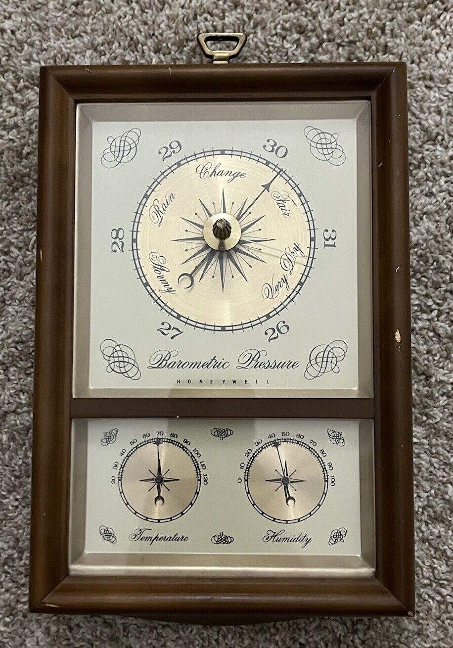 Vintage Vintage Honeywell The Nob Hill Precision Weather Instrument Barometer