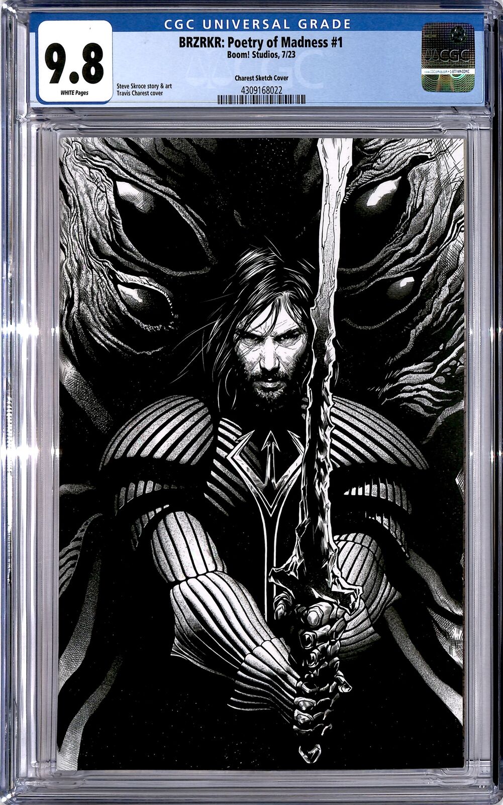 2023-24 Boom Studios BRZRKR: Poetry of Madness Charest Sketch Cover CGC 9.8 #1