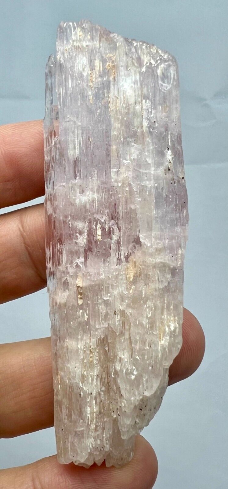 188 Carat Fluorescent Phosphorescent Etched Pink Kunzite Crystal From Afghanist