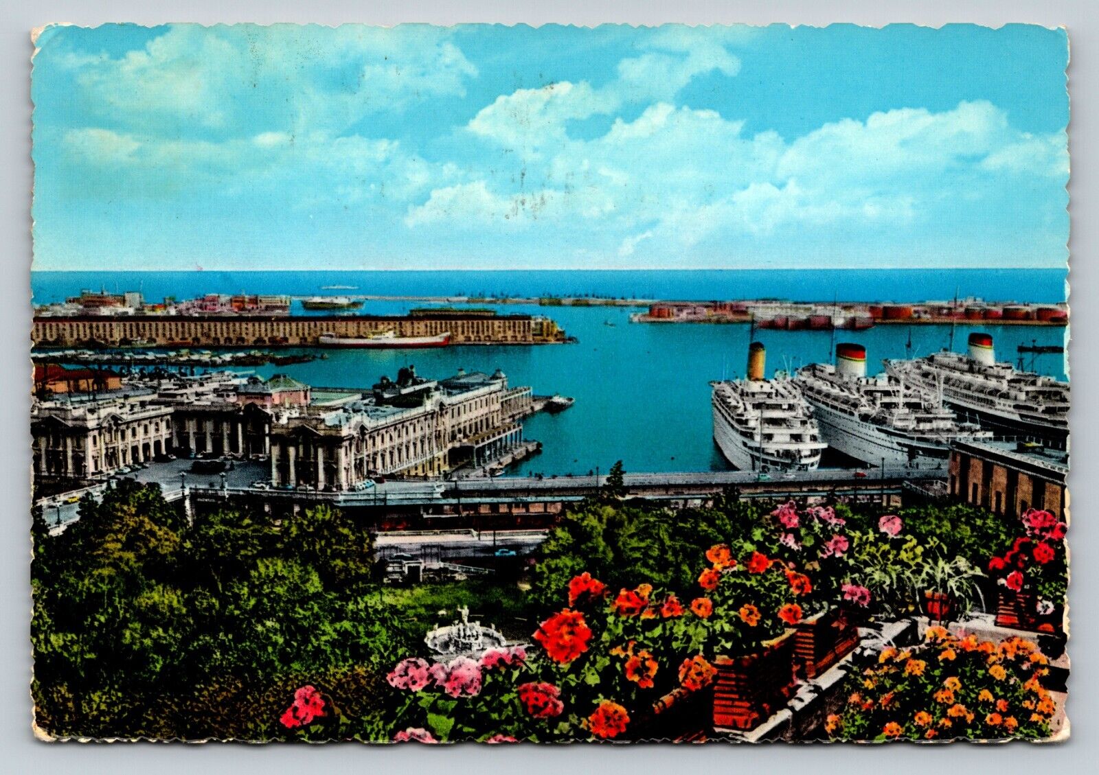 c1961 Genova, Italy Maritime Station, Beautiful View 4x6\