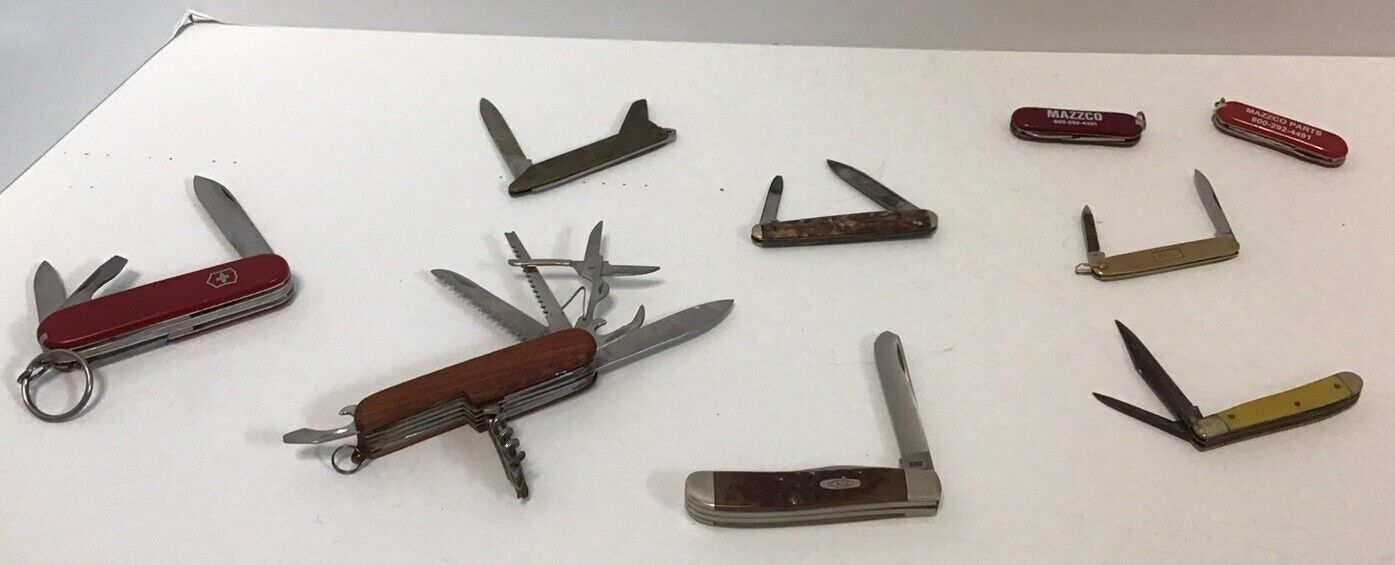 Lot Of 8 - Vintage Pocket Knifes - Various Brands Folding Knives