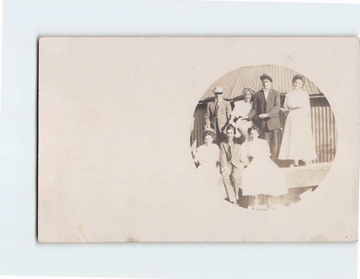 Postcard Vintage Group Photo of People