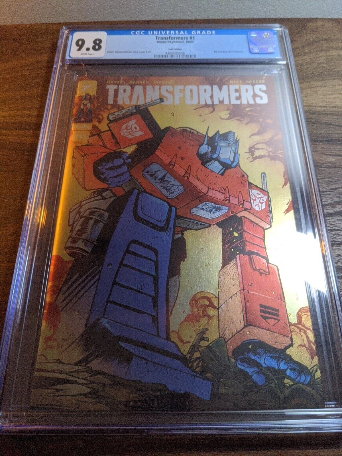 Transformers #1 NYCC FOIL eBay Big Clutch Daniel Warren Johnson Variant CGC 9.8