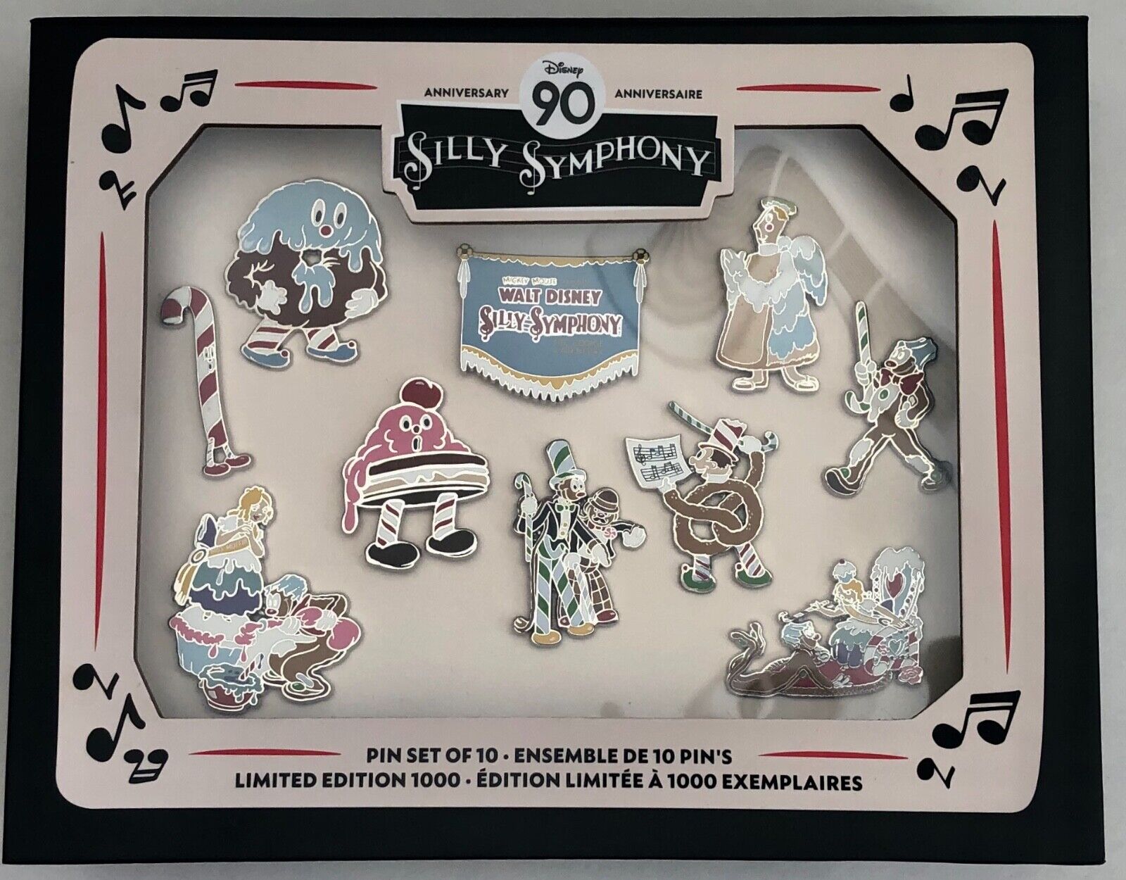 Disney Silly Symphony Pin Set LE 1000 Visa Cardmember Exclusive Cookie Carnival