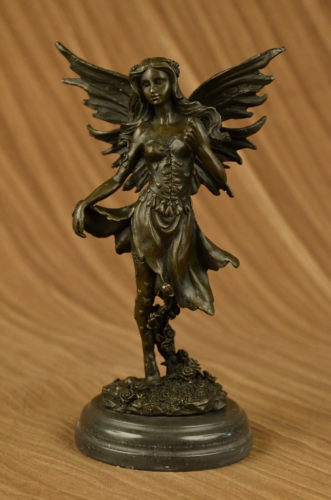 Handcrafted Bronze Sculpture Hand Made Statue Fairy / Mythical Nude Fairy Decor