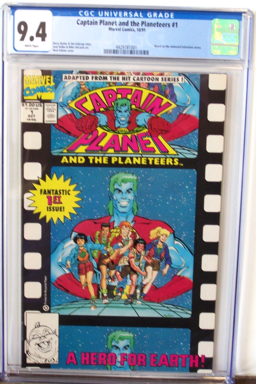 Captain Planet and the Planeteers #1   1991 Marvel CGC 9.4 Near Mint  New Case