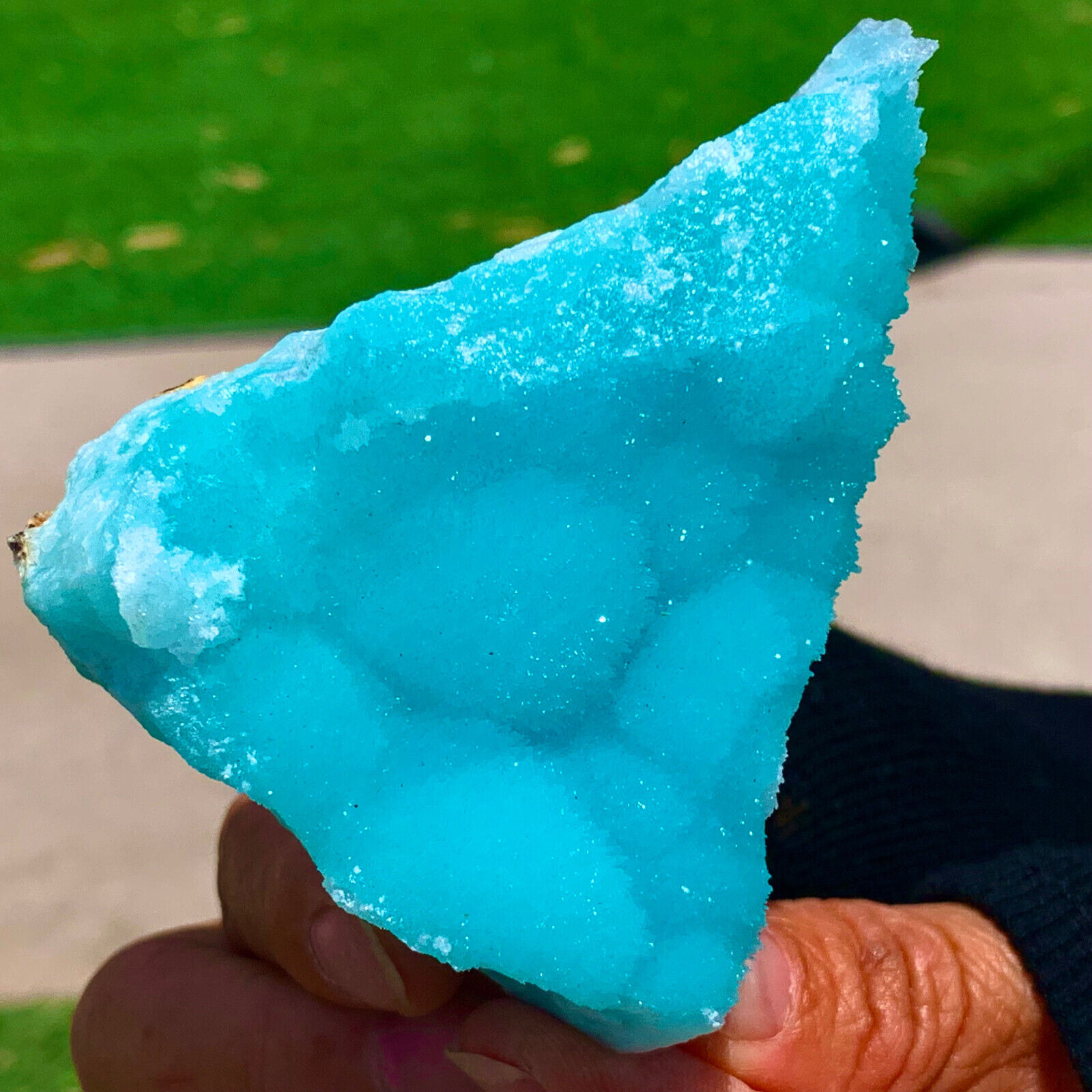 196G Natural blue texture stone crystal,Heteropolar of Chinese blue heteropolar