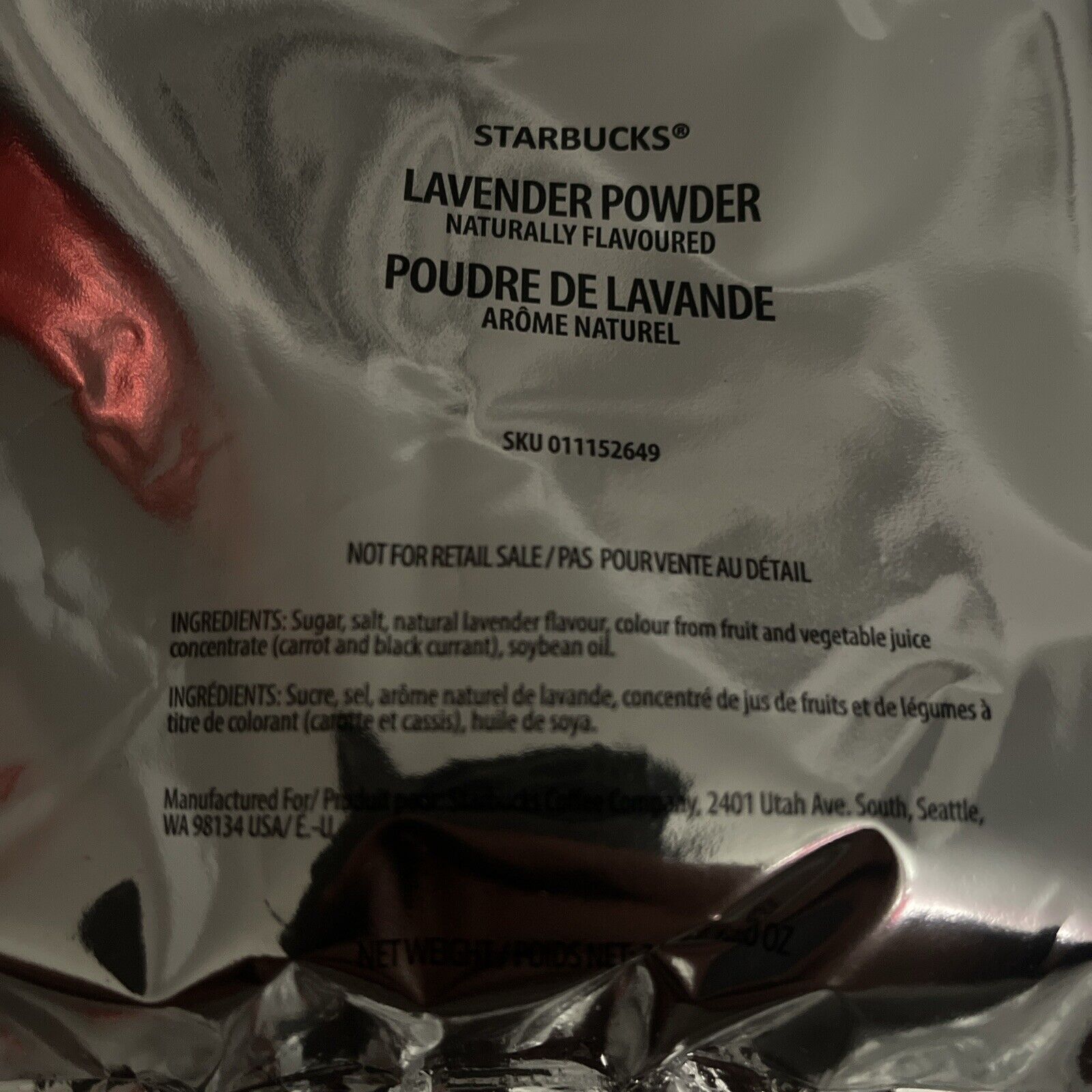 Starbucks Lavender Powder 12oz Bags X4 Bags BB May 2024