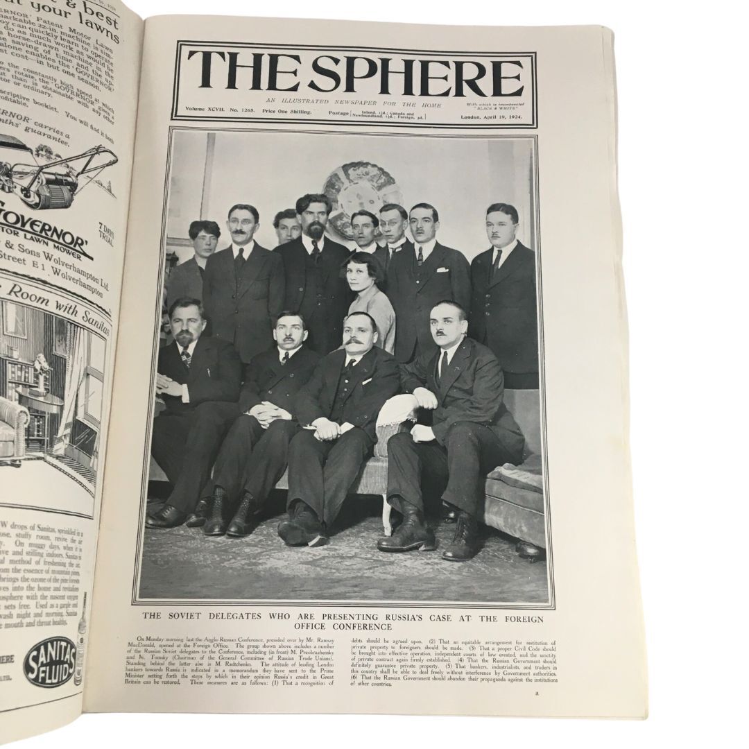 The Sphere Newspaper April 19 1924 Soviet Delegates at Foreign Office Conference