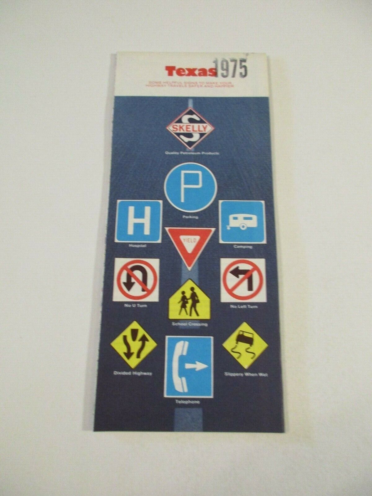 Vintage 1975 Skelly Texas Oil Gas Service Station Travel Road Map~Box Y3