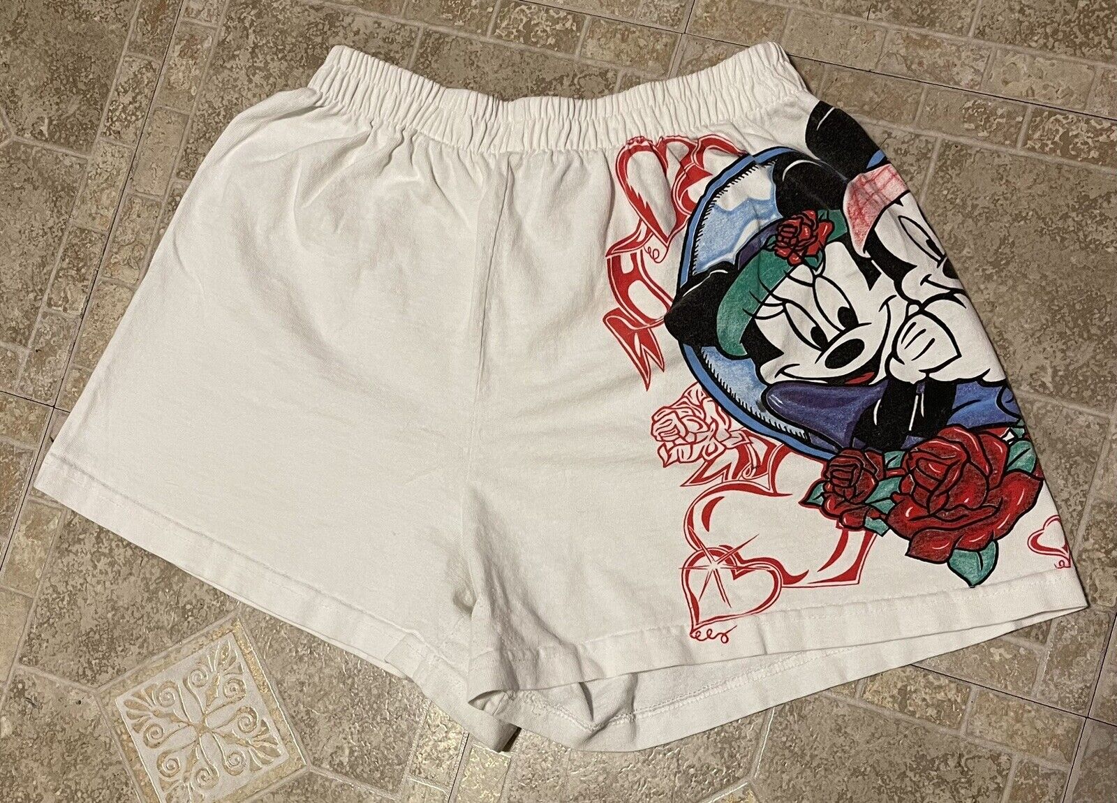 Vintage Mickey Unlimited Disney Comfy Shorts Minnie and Mickey Size Small