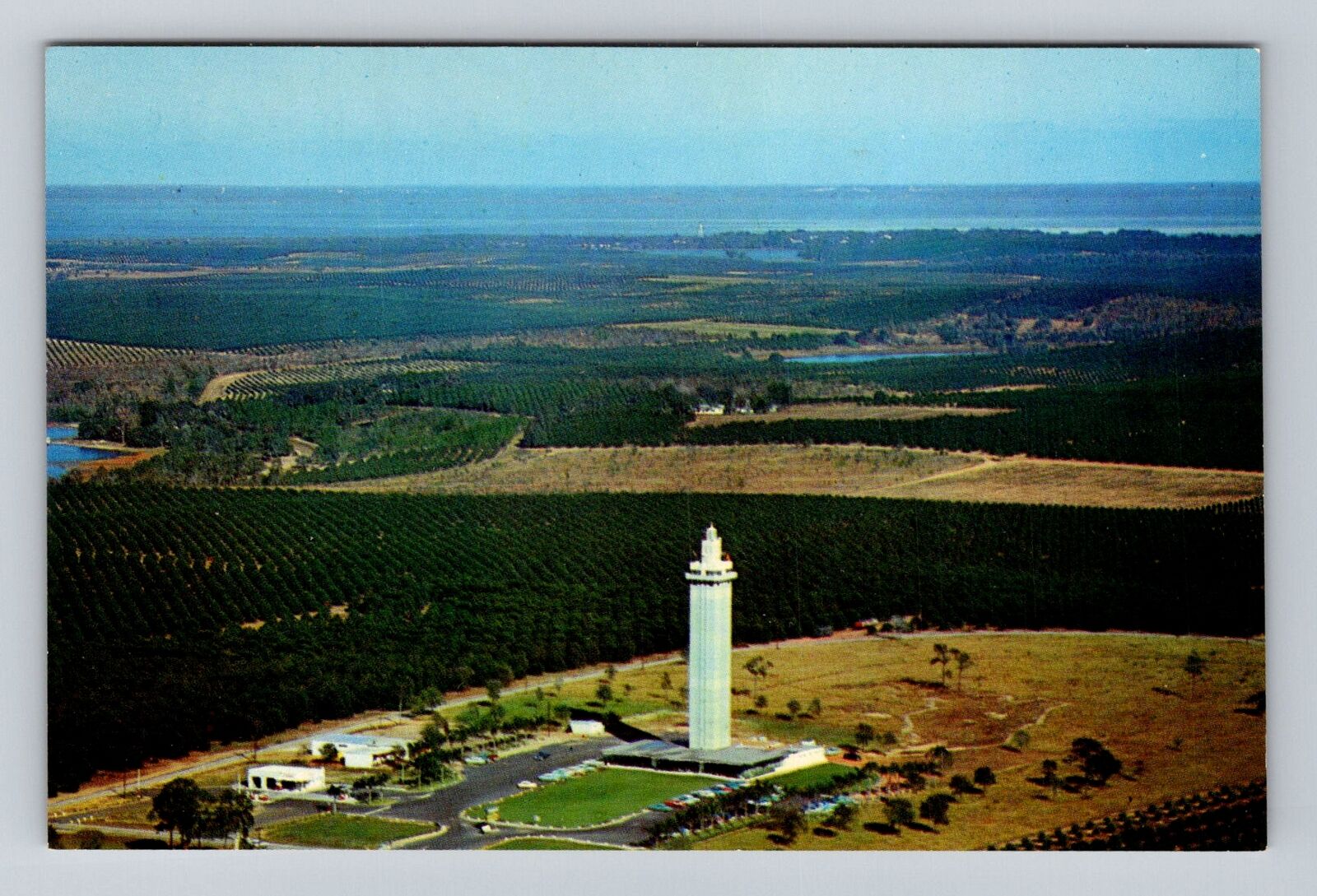 Clermont FL-Florida, Aerial Lakes, Groves, Towns by Clermont, Vintage Postcard