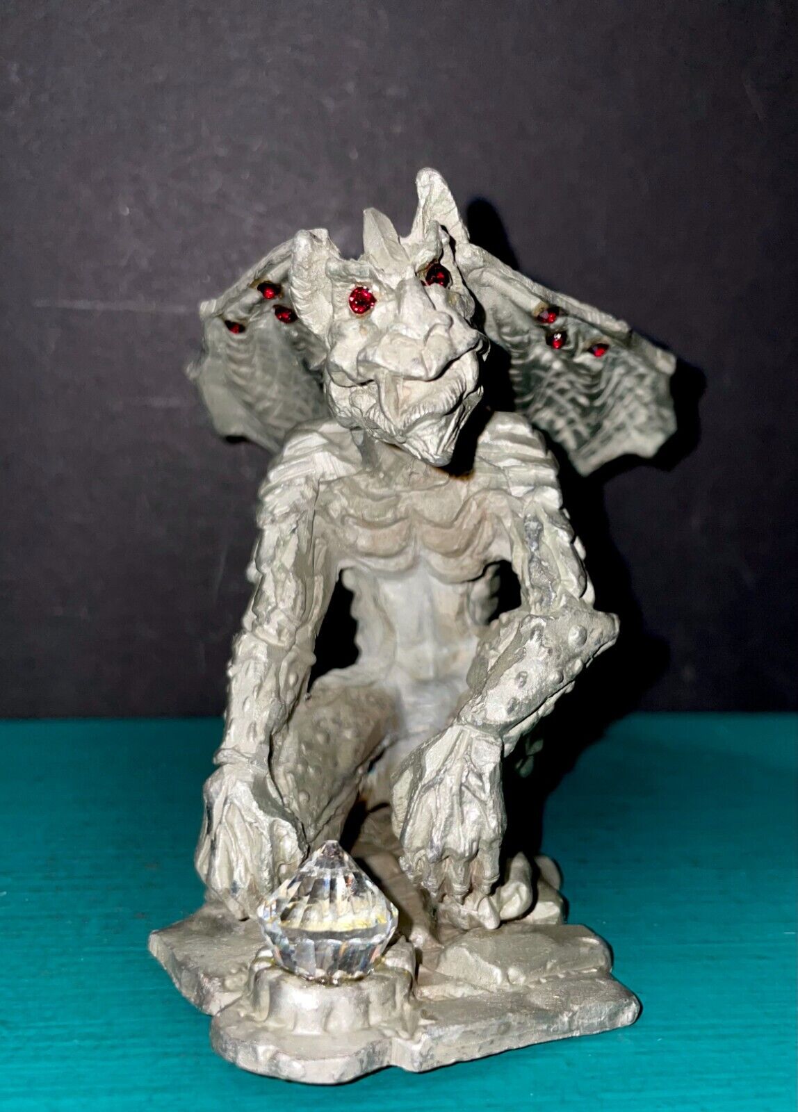 Sunglo Denicolo Pewter Large Winged Gargoyle Miniature Art Figurine LOTR GOT RPG