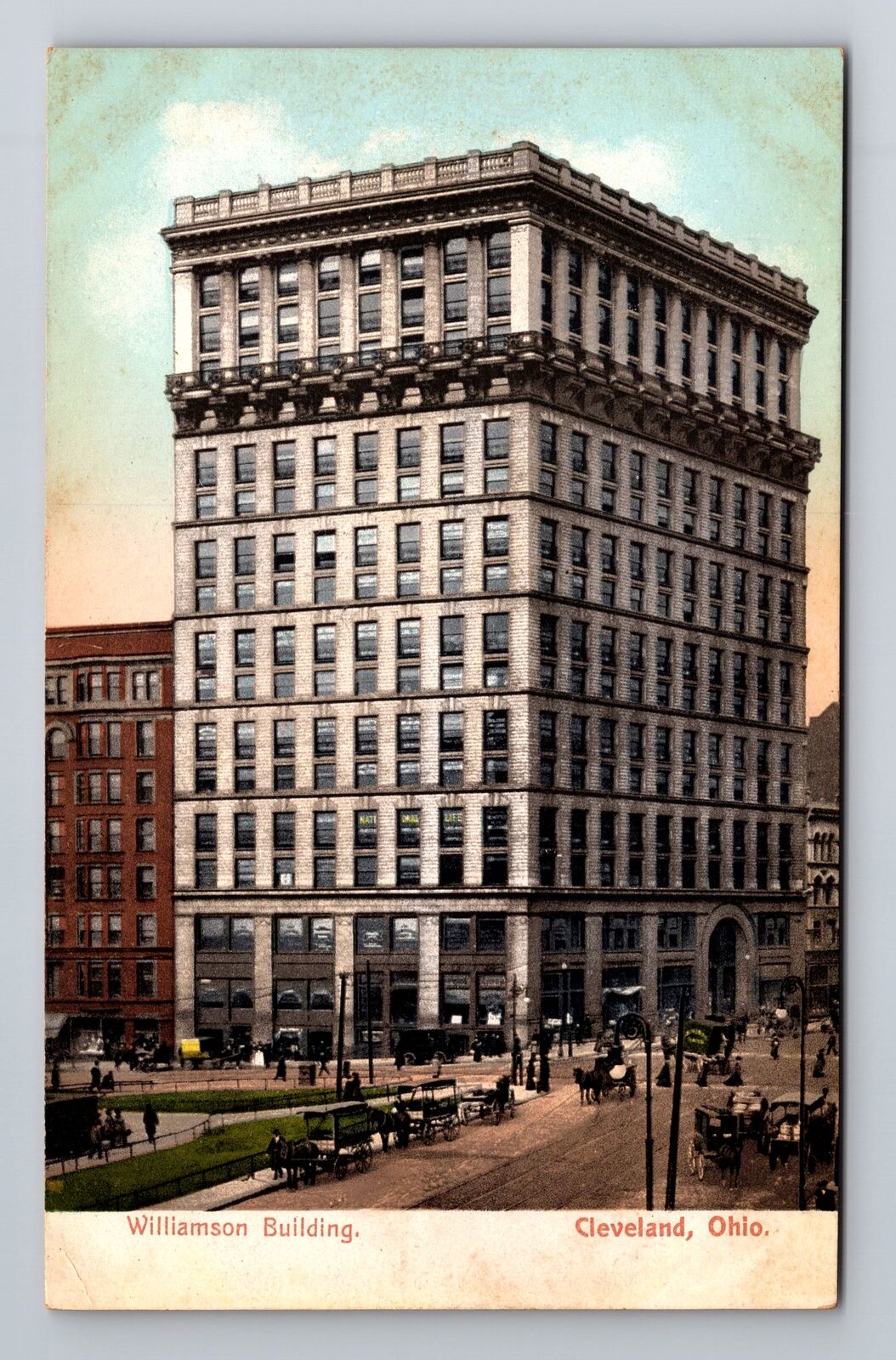 Cleveland OH-Ohio, Williamson  Building, Antique Vintage Souvenir Postcard