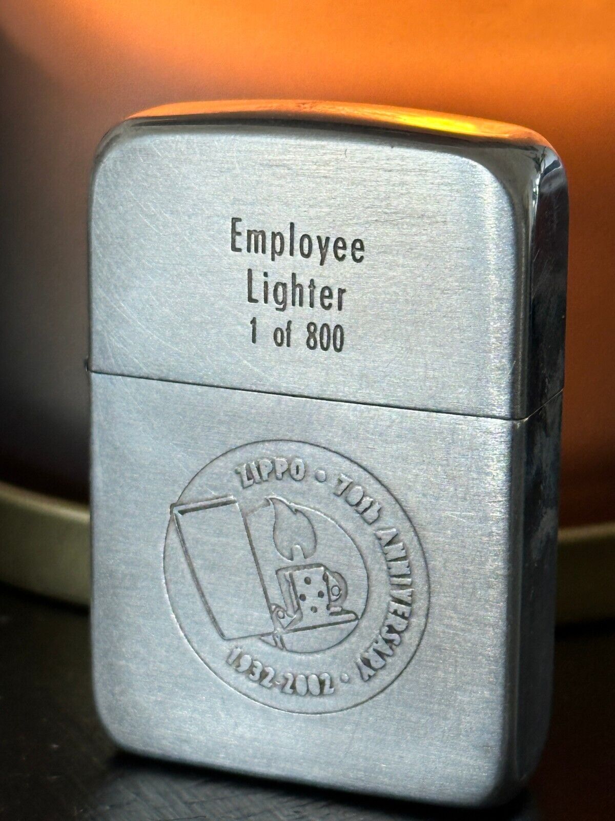 RARE Zippo 70th Anniversary Sterling Silver Plated Employee Lighter 1 of 800