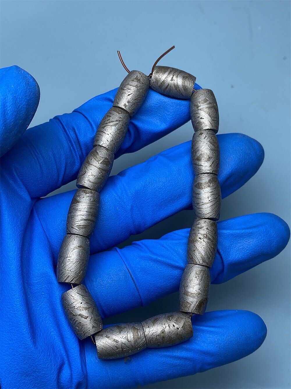 Exquisite M meteorite iron meteorite  13*9mm round bead beaded bracelet