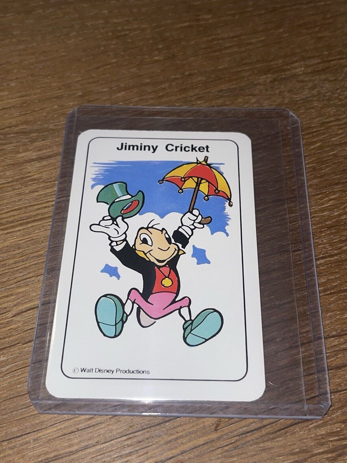 Vintage Walt Disney Productions 🎥 Pinocchio Jiminy Cricket Playing Card RARE