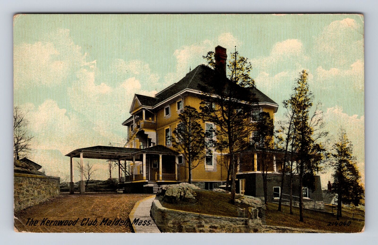Malden MA-Massachusetts, The Kernwood Club, Antique, Vintage Postcard