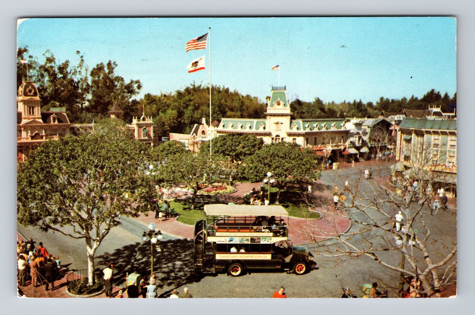 Anaheim CA-California, Town Square, Main Street, Vintage c1976 Postcard